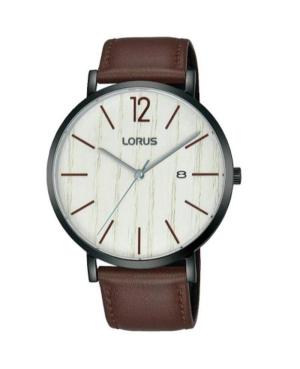 Мужские Классические Японские Кварцевые Аналоговый Часы LORUS RH999MX-9 Серебряный цвет Циферблат 42mm
