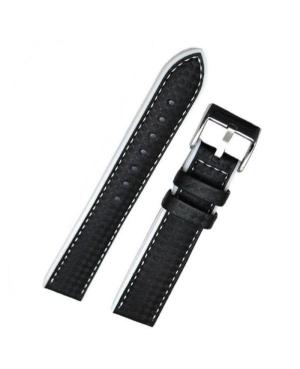 Watch Strap Diloy 400.1.22.20 Silicone White Silikonas Juoda Balta 20 mm