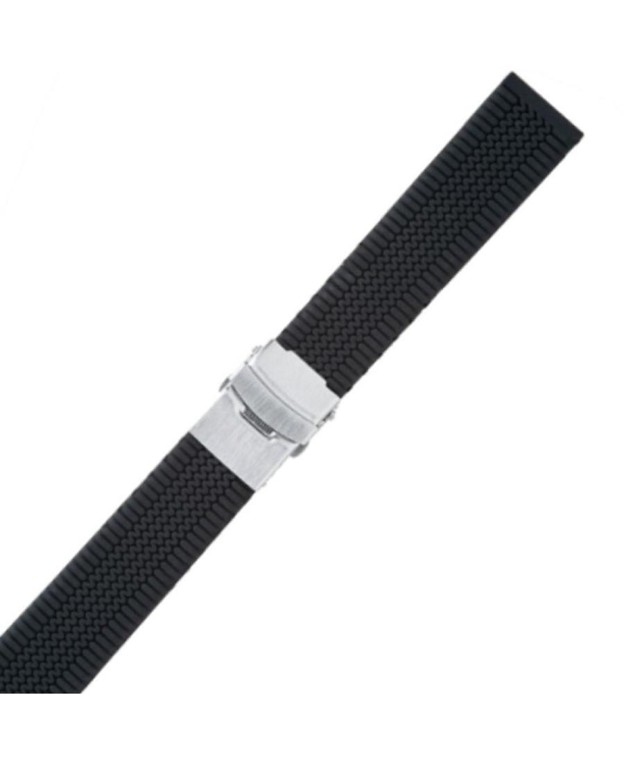 Watch Strap Diloy SBR30.01.24 Black 24 mm
