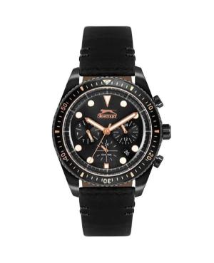 Men Sports Fashion Quartz Analog Watch SLAZENGER SL.9.6268.2.04 Black Dial 42mm