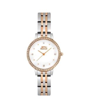 Women Fashion Klasické Quartz Analog Watch SLAZENGER SL.9.6247.3.03 Silver Dial 34mm