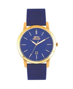 Men Klassisch Quartz Analog Watch SLAZENGER SL.9.6276.1.03 Blau Dial 45mm