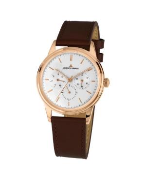 Men Fashion Klasické Quartz Analog Watch JACQUES LEMANS 1-2061E Bílá Dial
