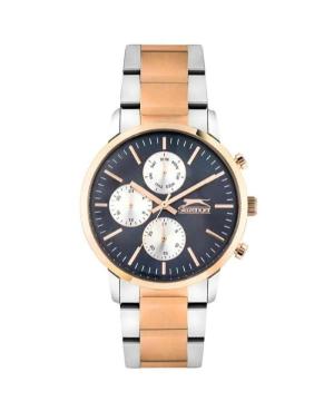 Men Classic Quartz Analog Watch SLAZENGER SL.9.6244.2.02 Blue Dial 43mm