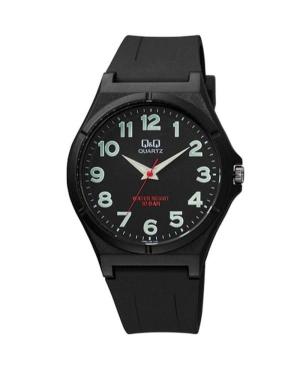 Men Sports Japan Quartz Analog Watch Q&Q VQ66J024Y Schwarz Dial 40mm