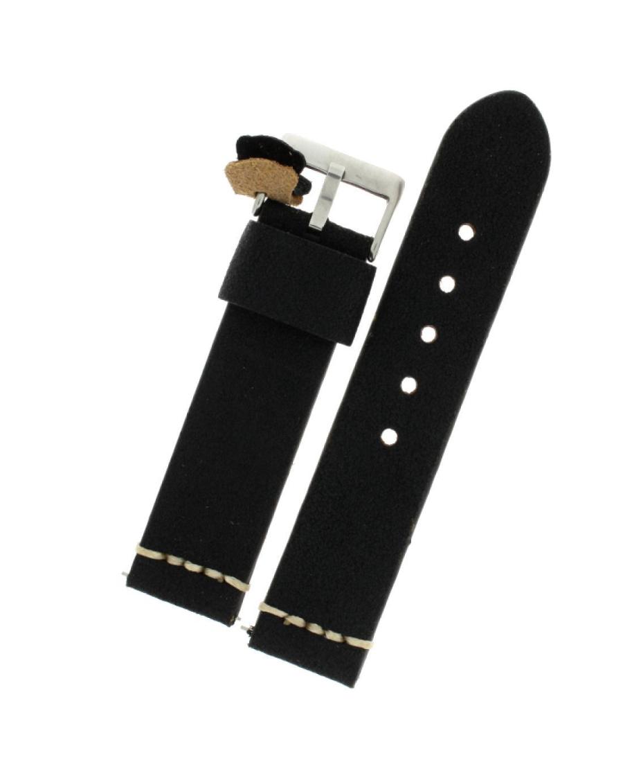 Watch Strap Diloy 406.01.24 Black Juoda 24 mm