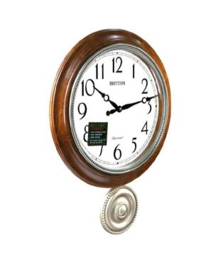 RHYTHM CMJ549NR06 настенные кварцевые часы Wood Kоричневый изображение 1