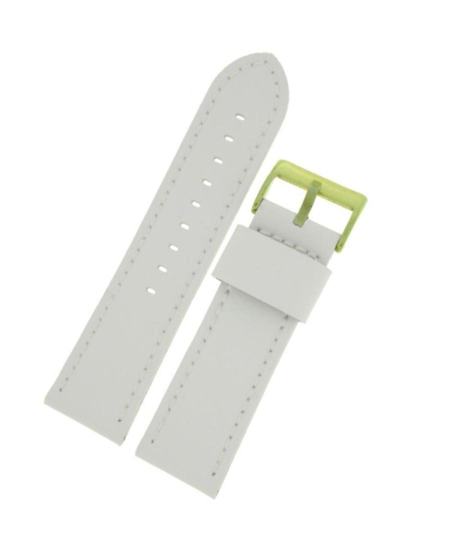 Watch Strap Diloy 415.G22.18 White Weiß 18 mm