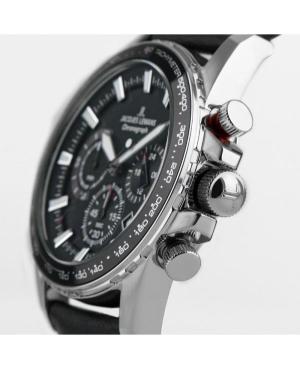 Мужские Спортивные Кварцевые Аналоговый Часы Хронограф JACQUES LEMANS 1-2099A Черный Циферблат 42mm изображение 3