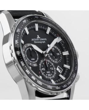 Мужские Спортивные Кварцевые Аналоговый Часы Хронограф JACQUES LEMANS 1-2099A Черный Циферблат 42mm изображение 4