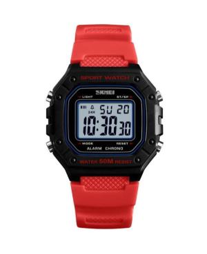 Men Sports Quartz Watch Alarm SKMEI 1496 RD Black Dial 43mm