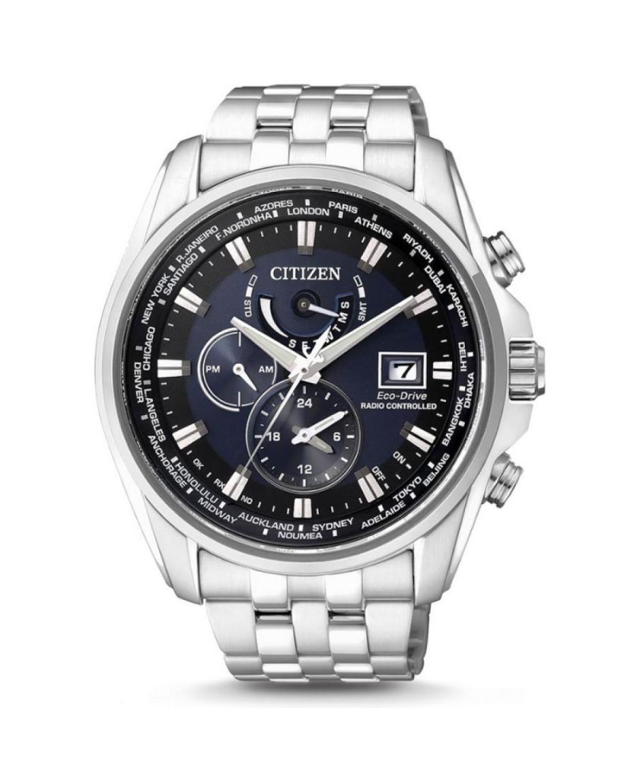 Men Diver Japan Eco-Drive Analog Watch Chronograph CITIZEN AT9030-55L Blue Dial 44mm