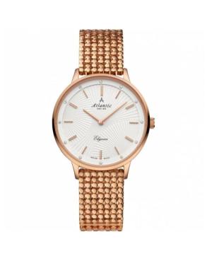 Women Klassisch Swiss Quartz Analog Watch ATLANTIC 29042.44.21 Weiß Dial 35mm