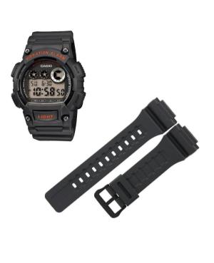 Ремешок для часов CASIO 10451997 Пластик / Резина 24 мм Чёрный 18 мм изображение 4