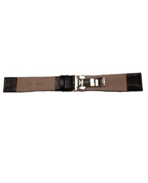 Watch Strap KUKI 0206LIM.22.W Leather Black Schwarz 22 mm image 1