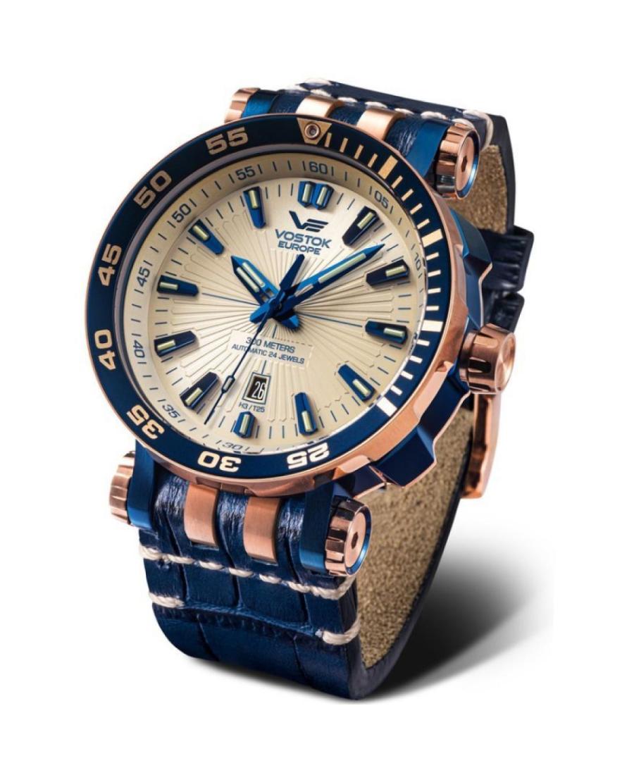 Men Sports Diver Luxury Automatic Analog Watch VOSTOK EUROPE NH35A-575E651 Braun Dial 48mm