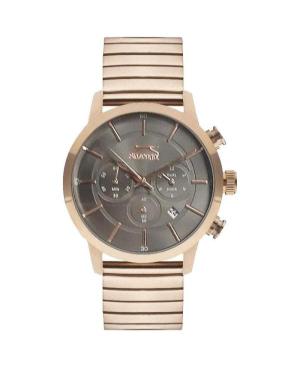 Men Classic Quartz Analog Watch Chronograph SLAZENGER SL.9.6357.2.02 Silver color Dial 44mm