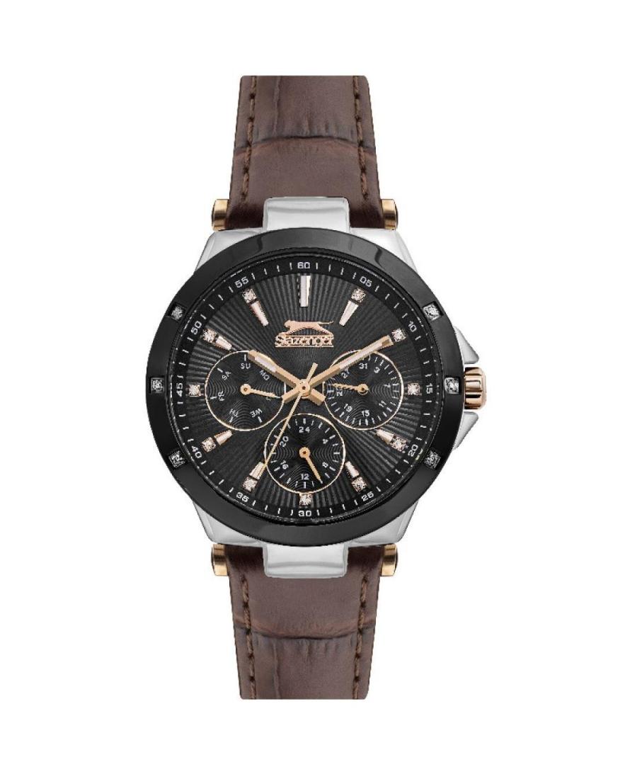 Women Klassisch Quartz Analog Watch SLAZENGER SL.9.6302.4.02 Schwarz Dial 35mm