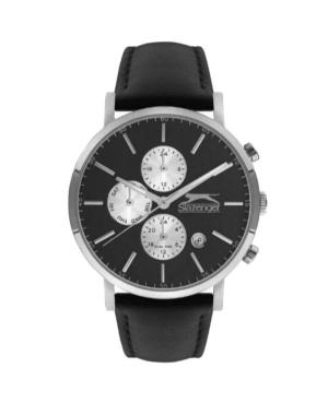 Men Klassisch Quartz Analog Watch Chronograph SLAZENGER SL.9.6359.2.04 Silver Dial