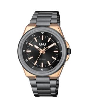 Men Japan Quartz Analog Watch Q&Q QZ68J412Y Černá Dial 42mm