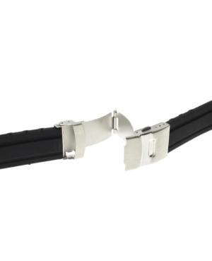 Watch Strap Diloy SBR36.01.18 Silicone Black Silikonas Juoda 18 mm image 1