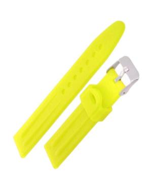Watch Strap Diloy SBR01.10.18 Yellow Silicone Žlutá 18 mm