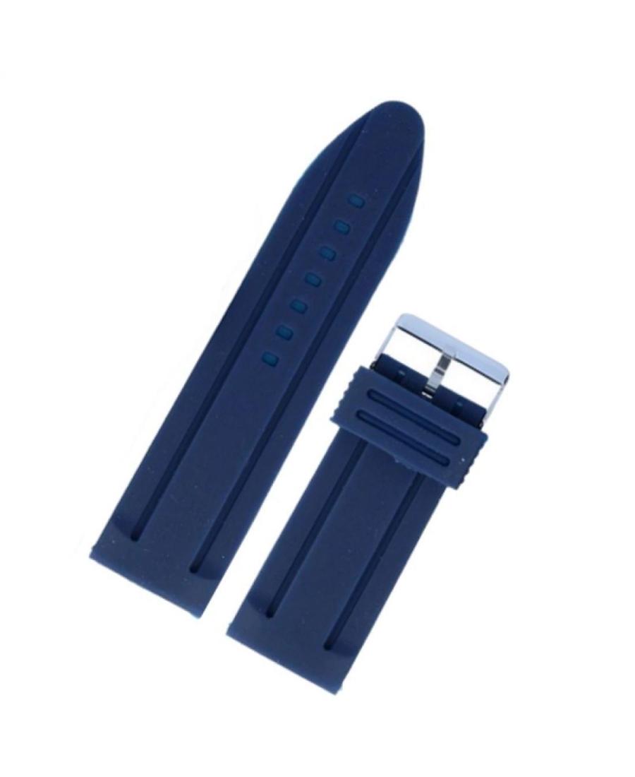 Watch Strap Diloy S253.05.24 Silicone Niebieski Silikon Niebieska 24 mm