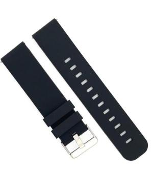 Watch Strap Diloy SBR40.01.20 Black Silicone Schwarz 20 mm image 2
