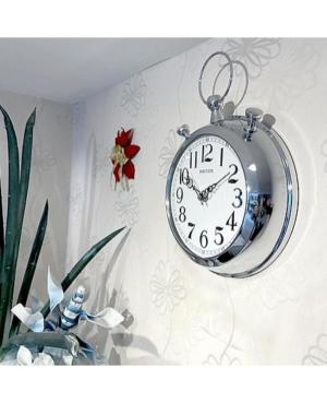 RHYTHM CMG571NR19 Wall clock Steel color Metal Silver color image 1