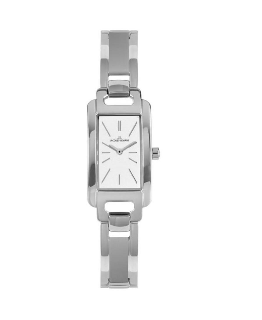 Women Klassisch Quartz Watch JACQUES LEMANS 1-2082G Silver Dial 20mm