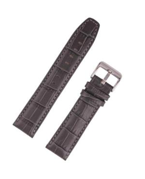 Watch Strap BISSET BS208.20 Skóra czarny Skórzany Czarny 20 mm