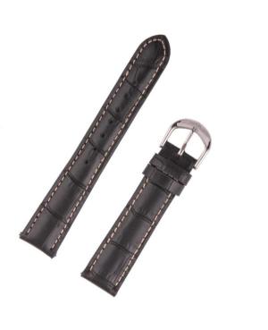 Watch Strap BISSET BS101.18 Black Juoda 18 mm