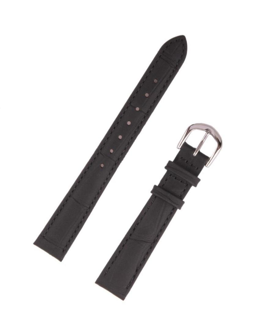 Watch Strap BISSET BS102.12 Black Černá 12 mm