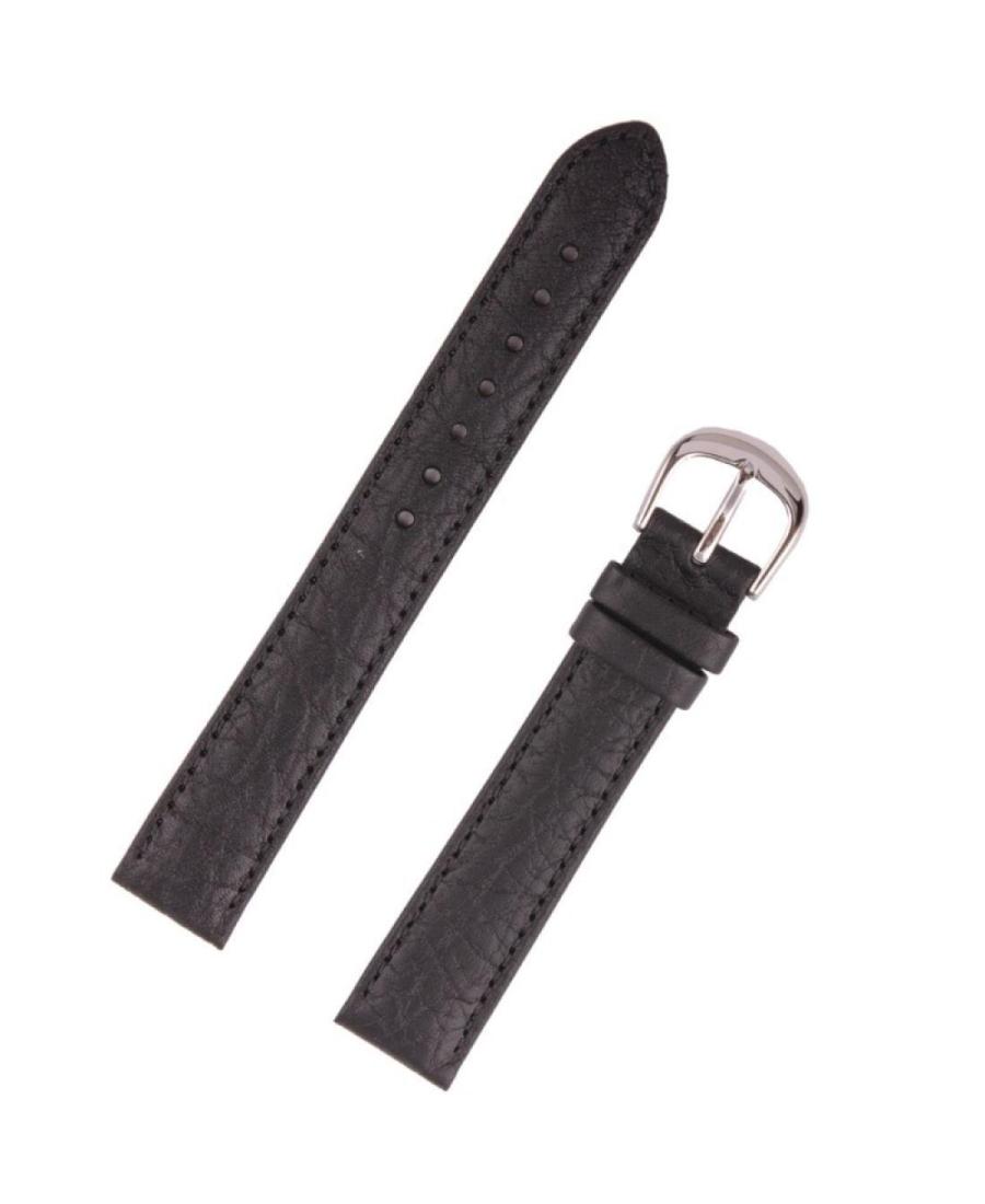 Watch Strap BISSET BS156.18 Black Juoda 18 mm