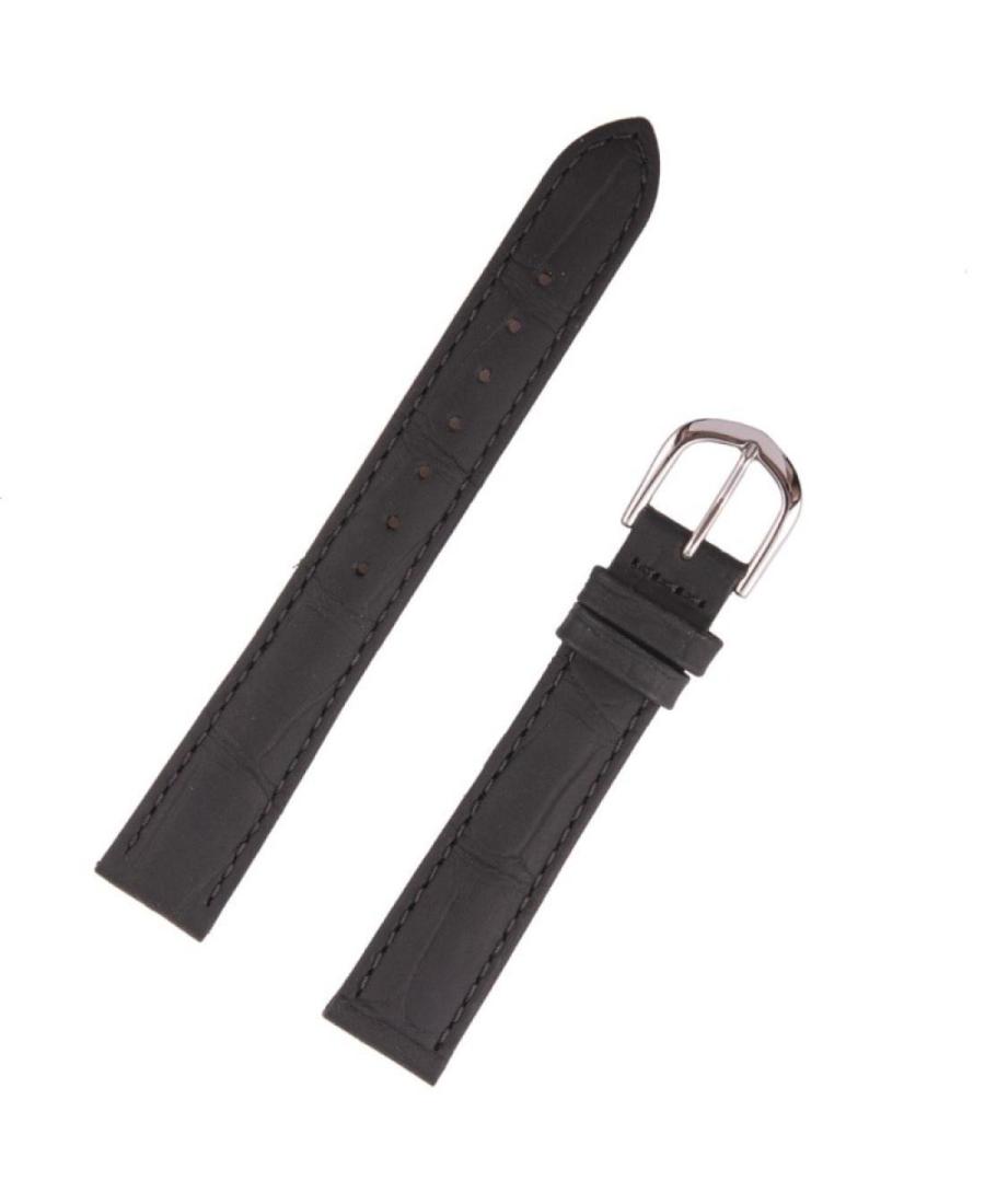 Watch Strap BISSET BS111.16 Black Juoda 16 mm