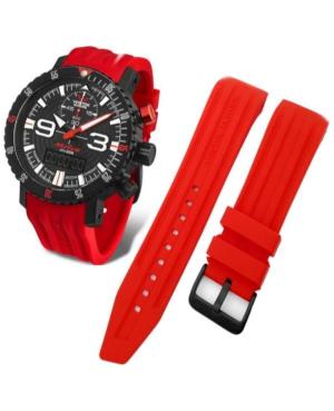 Vostok Europe Watch Strap VE-MRIYA.SL.04.24.B Skóra Skórzany Czerwony 24 mm image 1