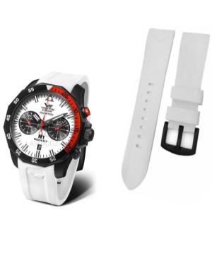 Vostok Europe ROCKET N-1 Watch Strap VE-ROC-N1-SL.09.22.B Silicone White Silikonas Balta 22 mm