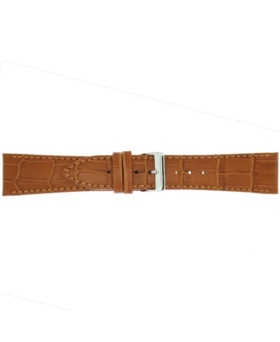 Watch Strap CONDOR Alligator Print 320R.03.22.W Brown 22 mm