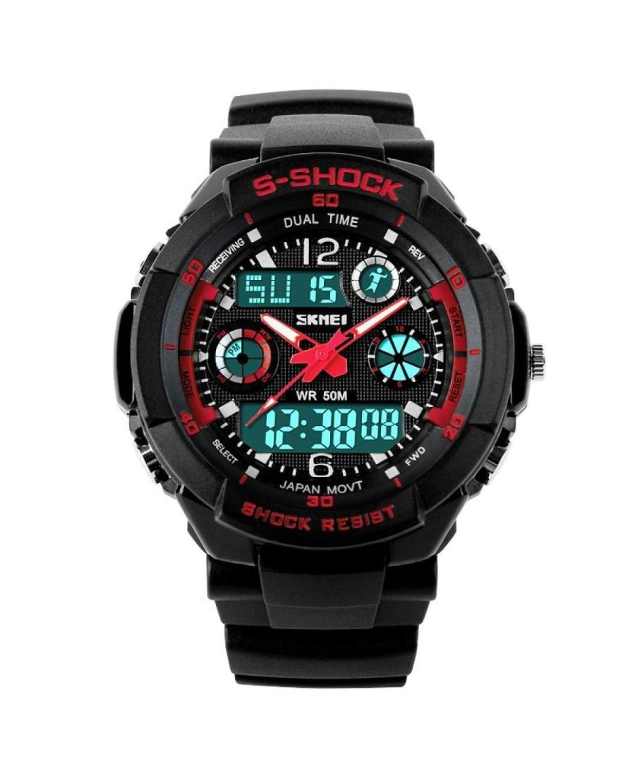 Women Sports Quartz Digital Watch Alarm SKMEI 1060 kids RED Schwarz Dial 45mm
