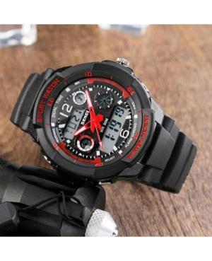 Women Sports Quartz Digital Watch Alarm SKMEI 1060 kids RED Schwarz Dial 45mm image 1