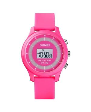 Women Functional Quartz Digital Watch Alarm SKMEI 1596RS Silver color Dial 36mm