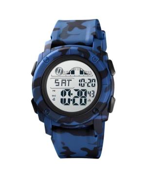 Men Sports Functional Quartz Digital Watch Timer SKMEI 1576CMBU Silver color Dial 48mm