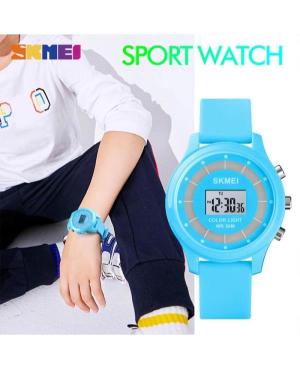 Moteriškas Su funkcijomis Kvarcinis Digital Watch Alarm SKMEI 1596LTBU Silver color Dial 36mm image 1