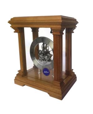 ADLER 22145O Table clock quartz Wood Glass Oak image 1
