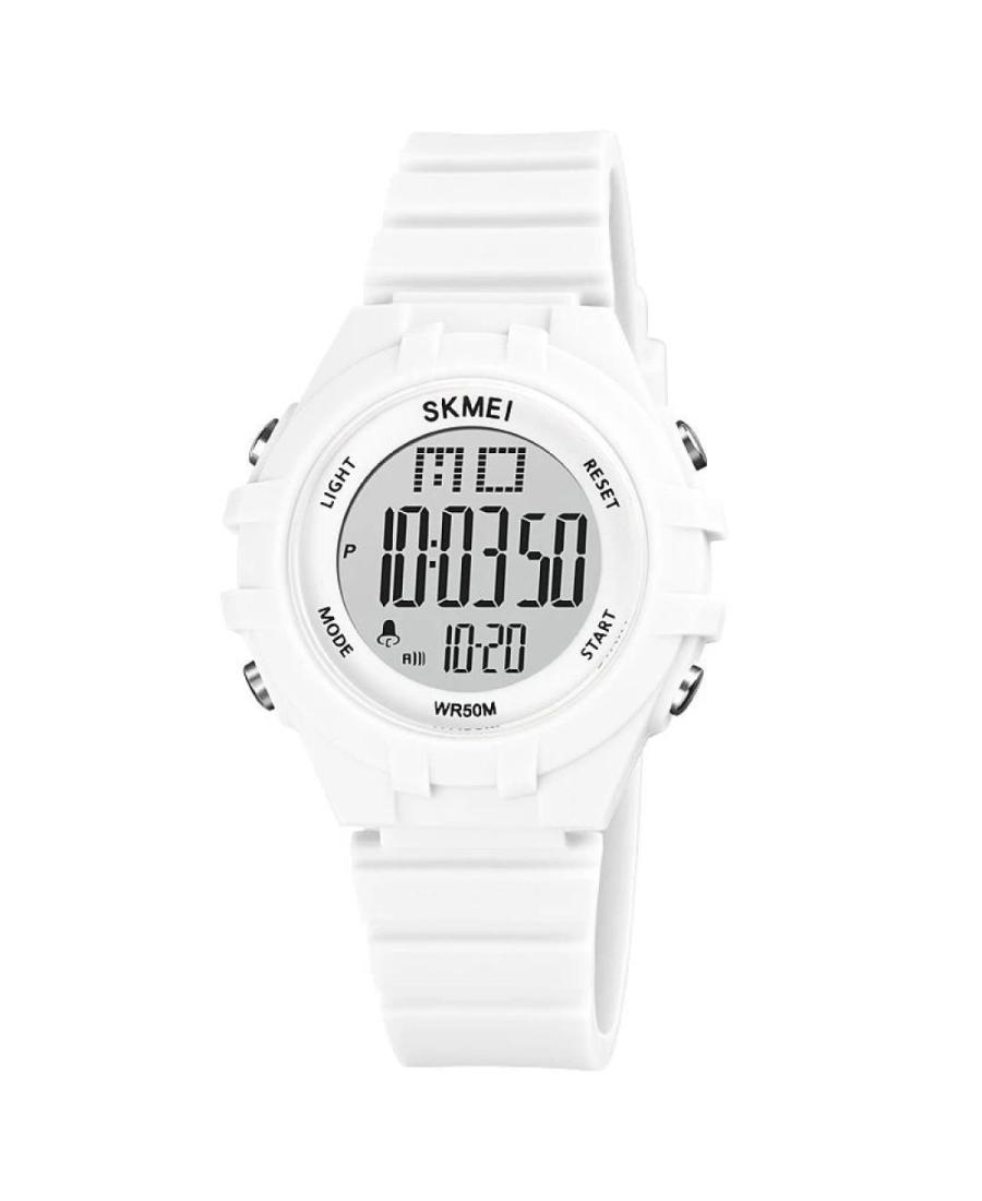 Women Functional Quartz Digital Watch Alarm SKMEI 1716WT Silver color Dial 38mm