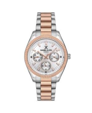 Women Fashion Klassisch Quartz Analog Watch DANIEL KLEIN DK.1.12801-5 Silver Dial 35mm