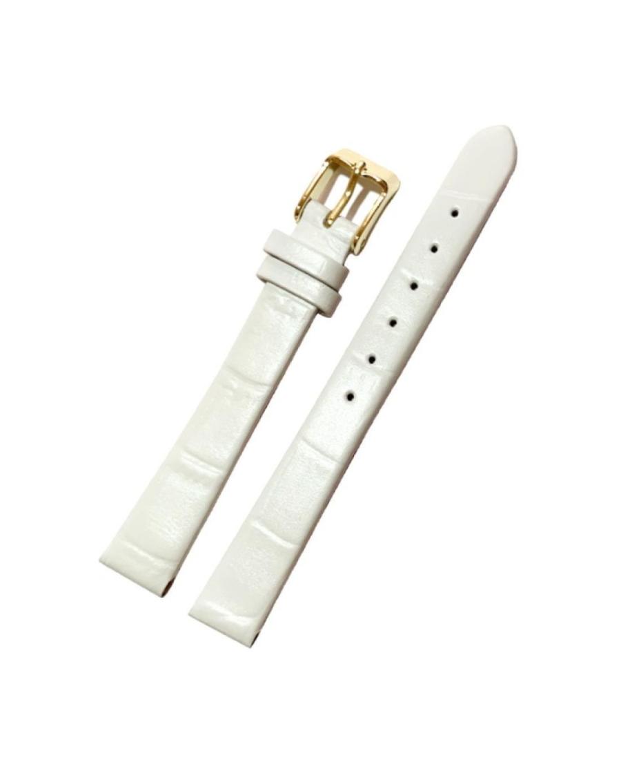 Watch Strap Ardi RKZH-08-03-02-1-0 Lak Kroko White Weiß 8 mm