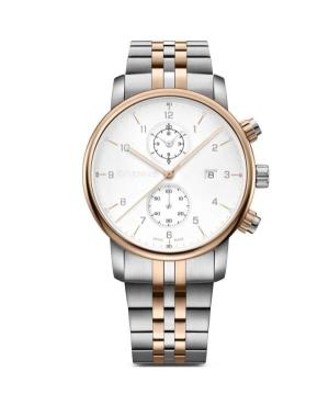 Men Klassisch Swiss Quartz Analog Watch Chronograph WENGER 01.1743.127 Weiß Dial 42mm