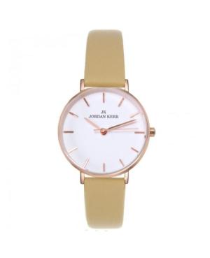 Женские Fashion Кварцевые Аналоговый Часы JORDAN KERR L1025/IPRG/BROWN Серебряный цвет Циферблат 32.5mm