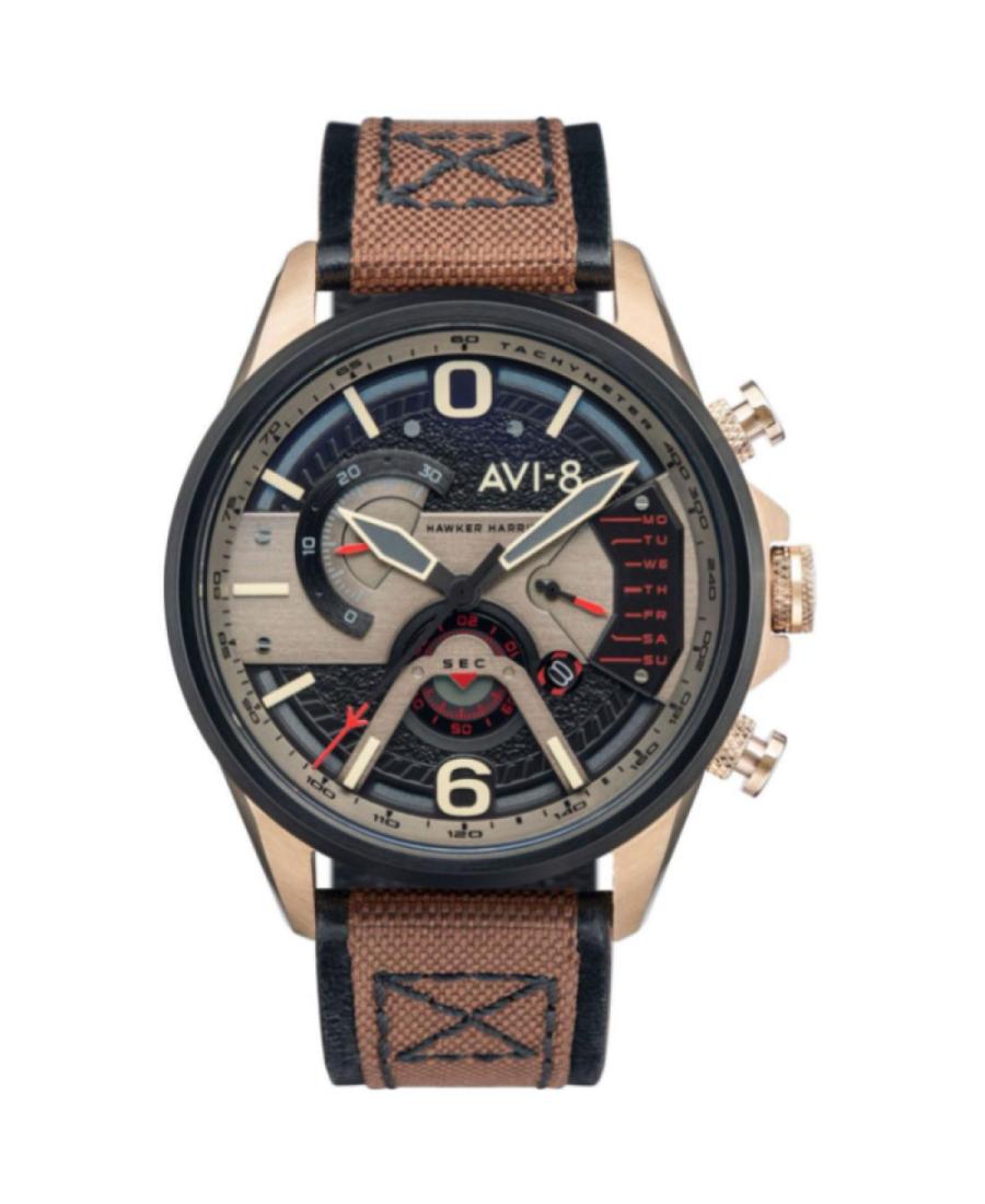 Men Quartz Analog Watch Chronograph AVI-8 AV-4056-06 Multicolor Dial 44mm